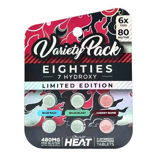 Straight Heat Eighties 7OH Tablets Variety Pack 80mg x 6ct